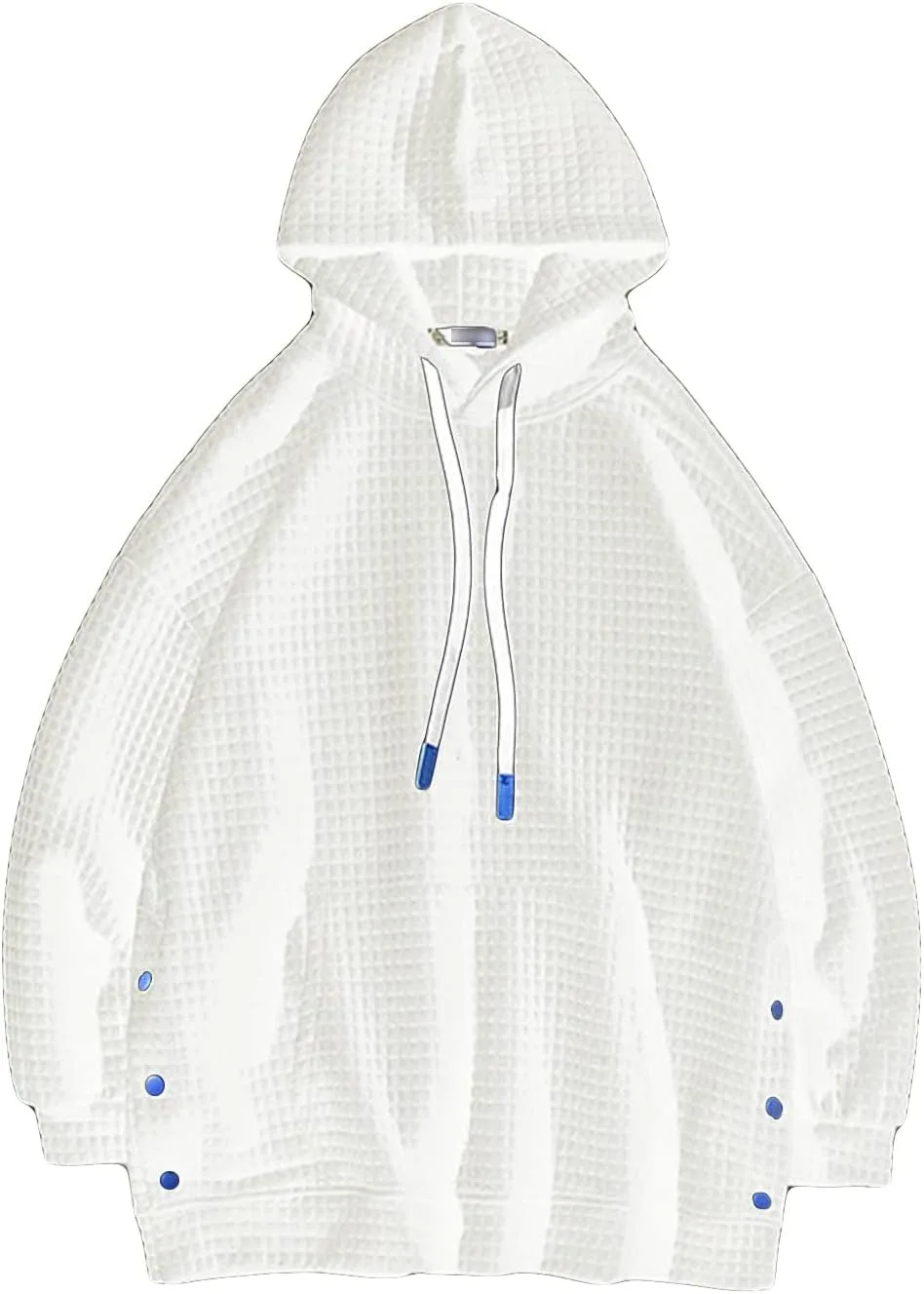 

Мужская худи с боковыми разрезами и клетчатым жаккардом DGHM-JLMY