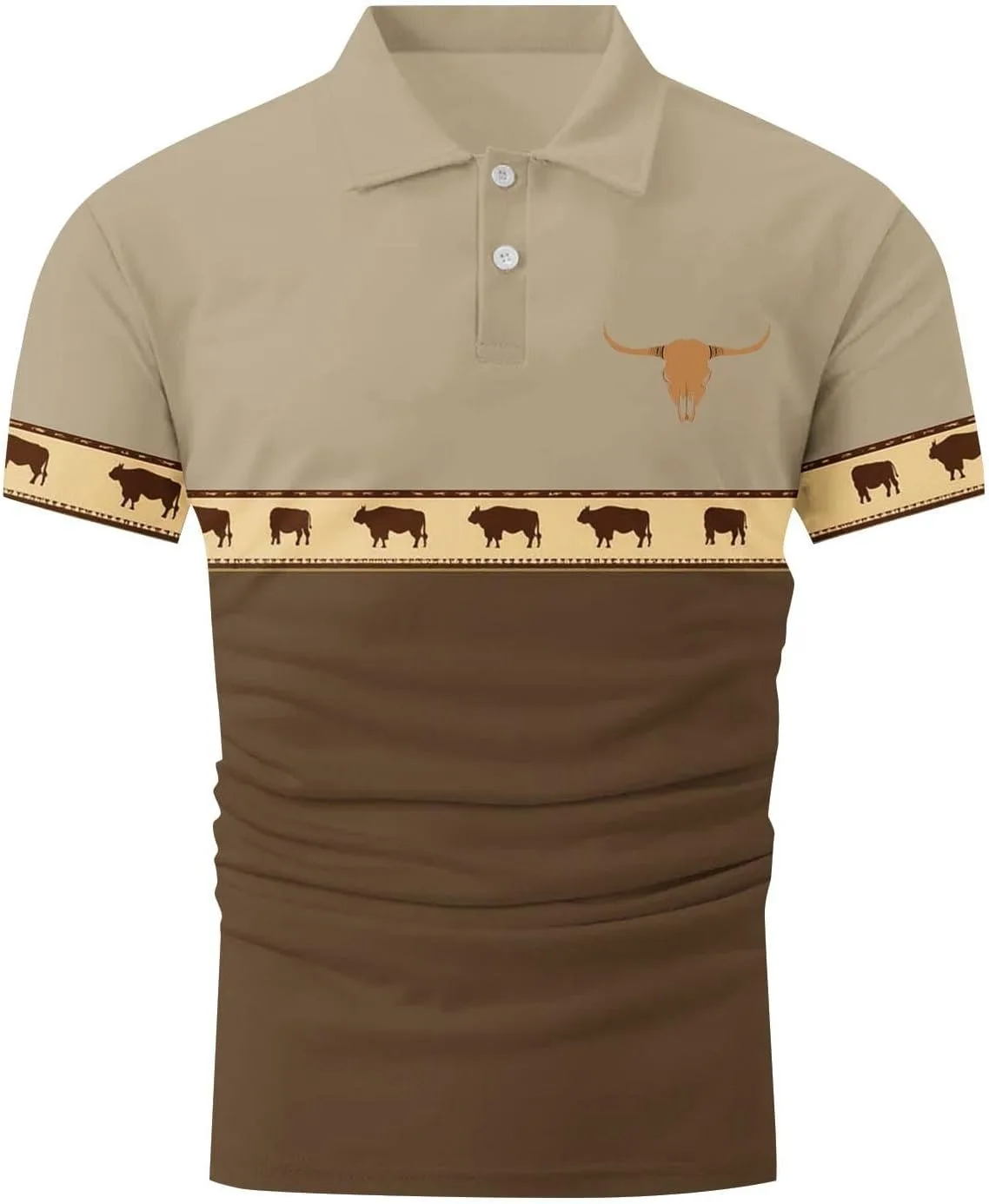 Мужская футболка с коротким рукавом Vintage Loose Button Down — фото 3