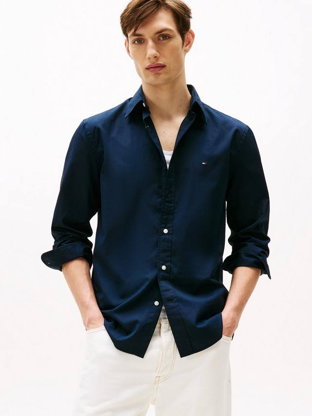 

Флекс рубашка Regular Fit из поплина Tommy Hilfiger, Desert Sky