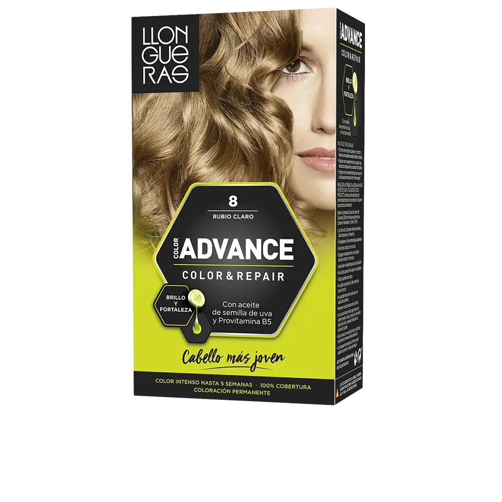 

Краска для волос Color advance Llongueras, цвет 8-rubio claro, 1 шт.