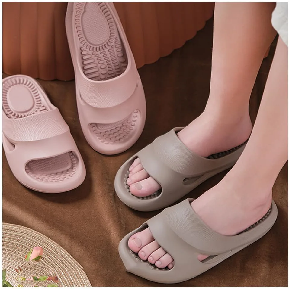 Massage Slippers,Plantar Fasciitis EVA Open Toe Soft Sole Non-Slip Quick Dry Shower Indoor Outdoor Сандалии,Unisex Breathable and Non Slip Wear-Resistant Shoes BAANHA, хаки — фото 2