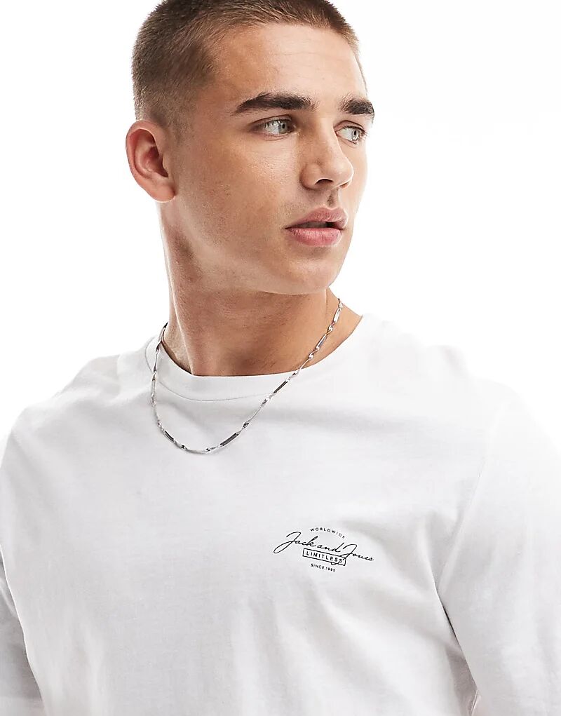 

Jack & Jones – Футболка с логотипом в виде буквы белого цвета
