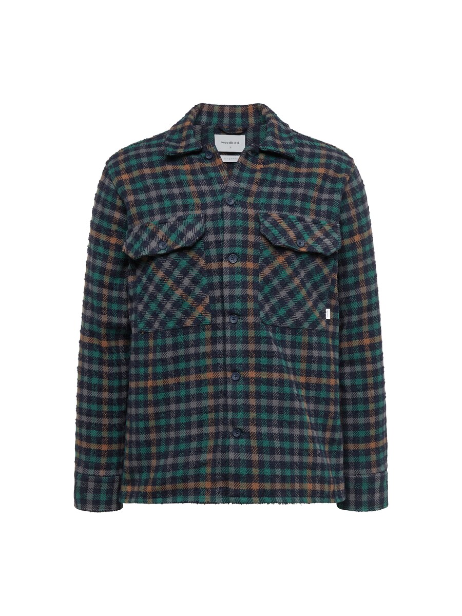 

Клетчатая рубашка Woodbird Regular fit Button Up Shirt Glixto, изумрудный