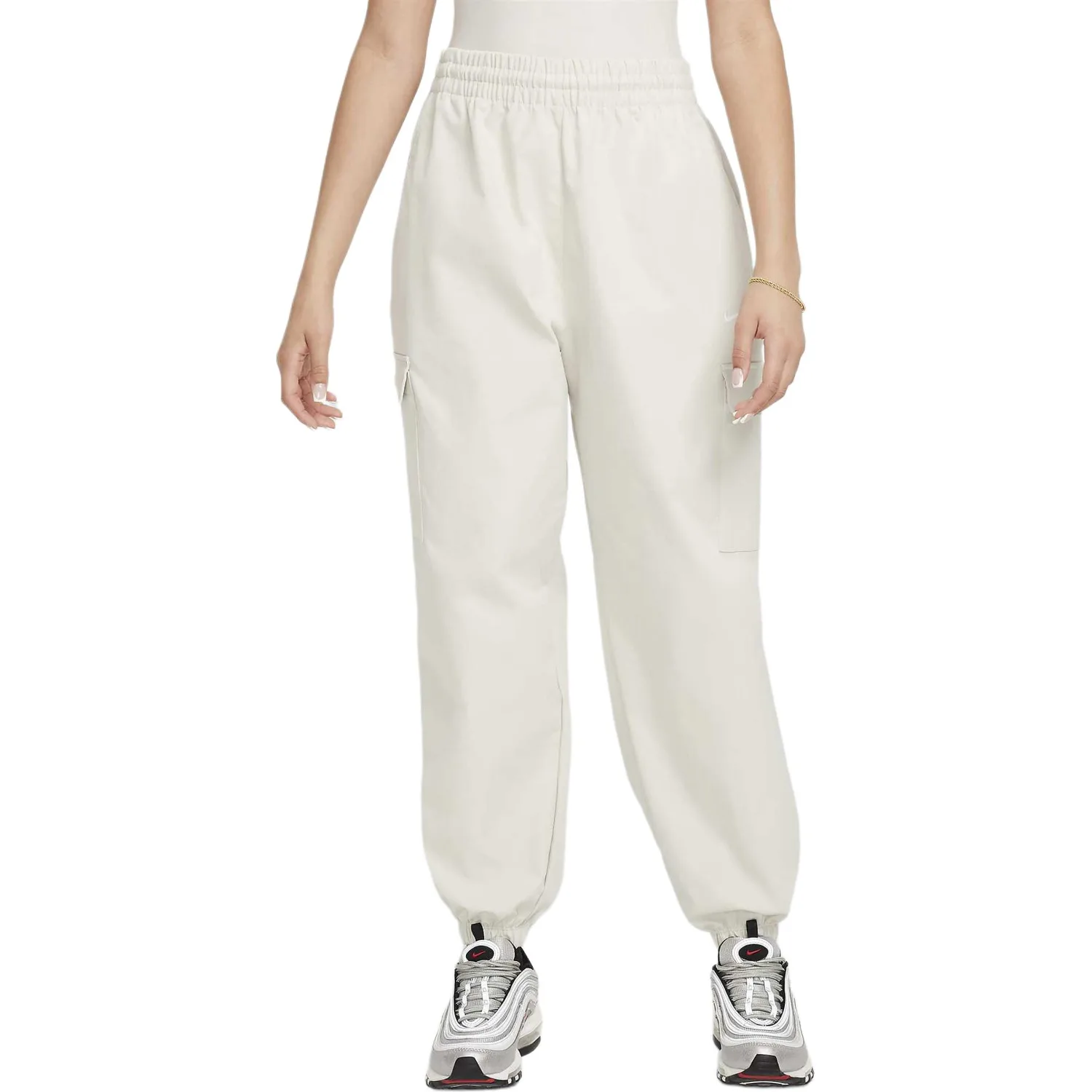 Nike Вязаные спортивные штаны light bone/white