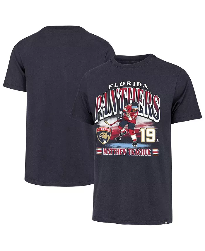 

Мужская футболка с именем и номером игрока Matthew Tkachuk Florida Panthers в синем цвете Franklin '47 Brand