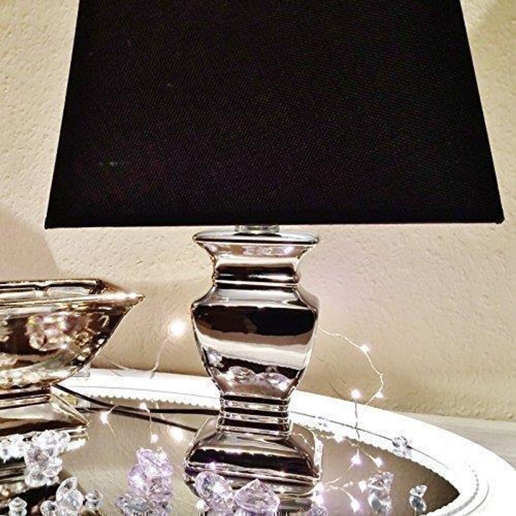 

2 x 34 см SILVER LADY NIGHT LAMP настольная лампа черная серебряная настольная лампа керамическая лампа DRULINE