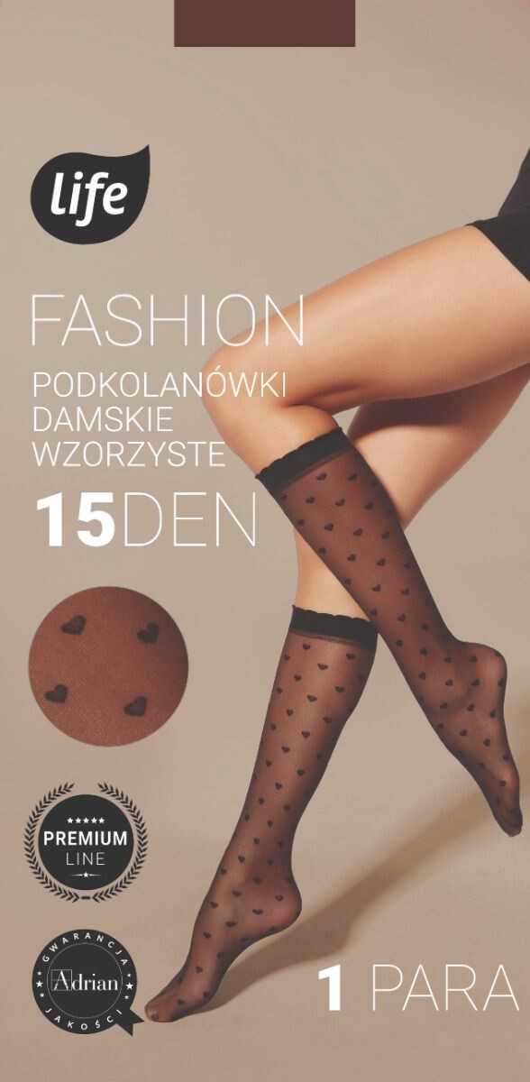 

Гольфы Life 20 DEN Serduszka Nero, 1 шт