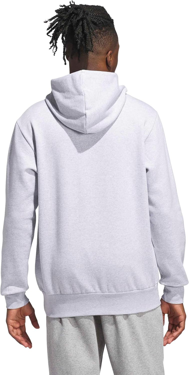 Мужская толстовка Adidas JVH78 Sweat Club, светло-серый меланж (JV8446), размер L — фото 2