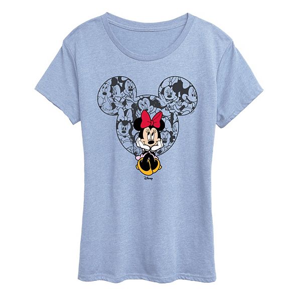 

Футболка женская с принтом Minnie Mouse Disney, Heather Chambray Blue, Синий, Футболка женская с принтом Minnie Mouse Disney, Heather Chambray Blue