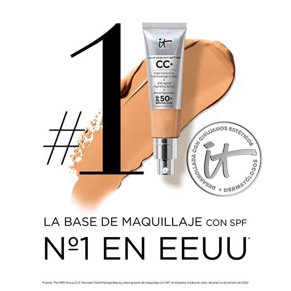 Составляют основу Cc+ Nude Glow Spf 40 It Cosmetics, цвет neutral tan — фото 2
