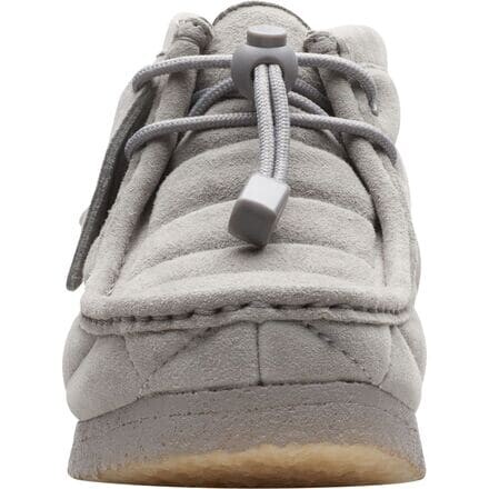 Ботинки Clarks Wallabee женские замшевые, серый — фото 4