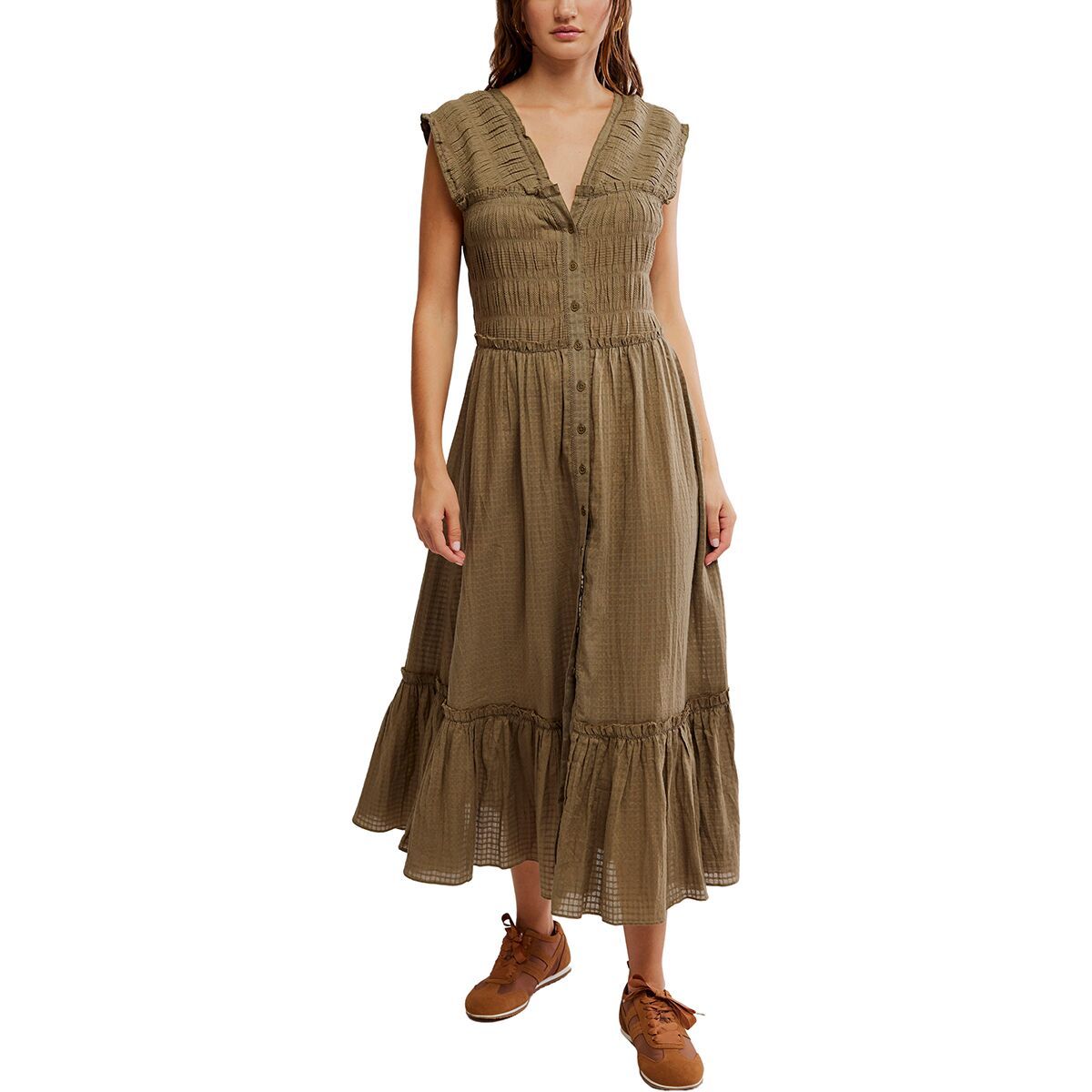 

Платье миди Desert Dazed Free People, цвет caiman
