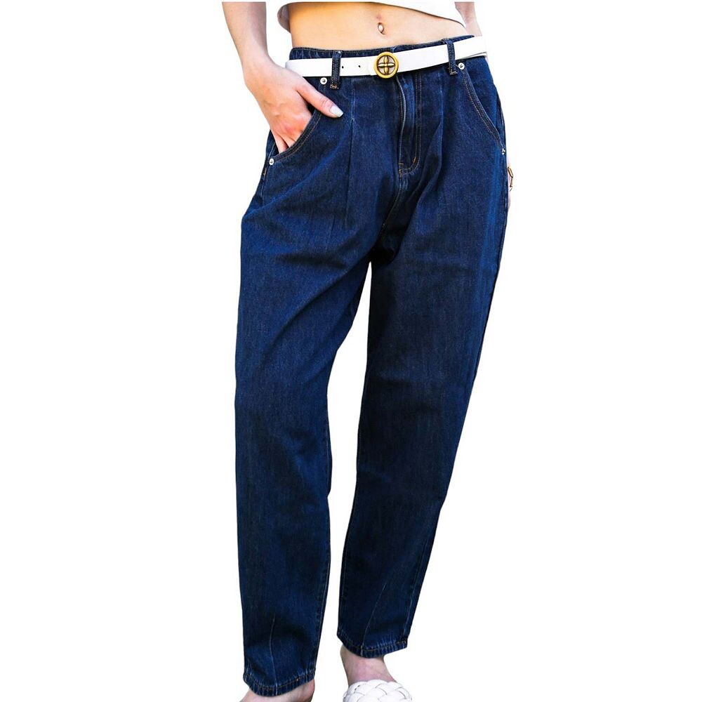 

Женские свободные джинсовые брюки с высокой талией Anna-Kaci, цвет Dark Denim