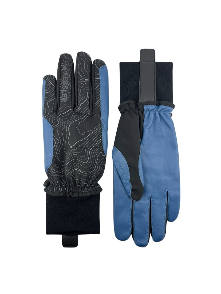 

Kessler Спортивные кожаные перчатки Mattila черного и синего цвета