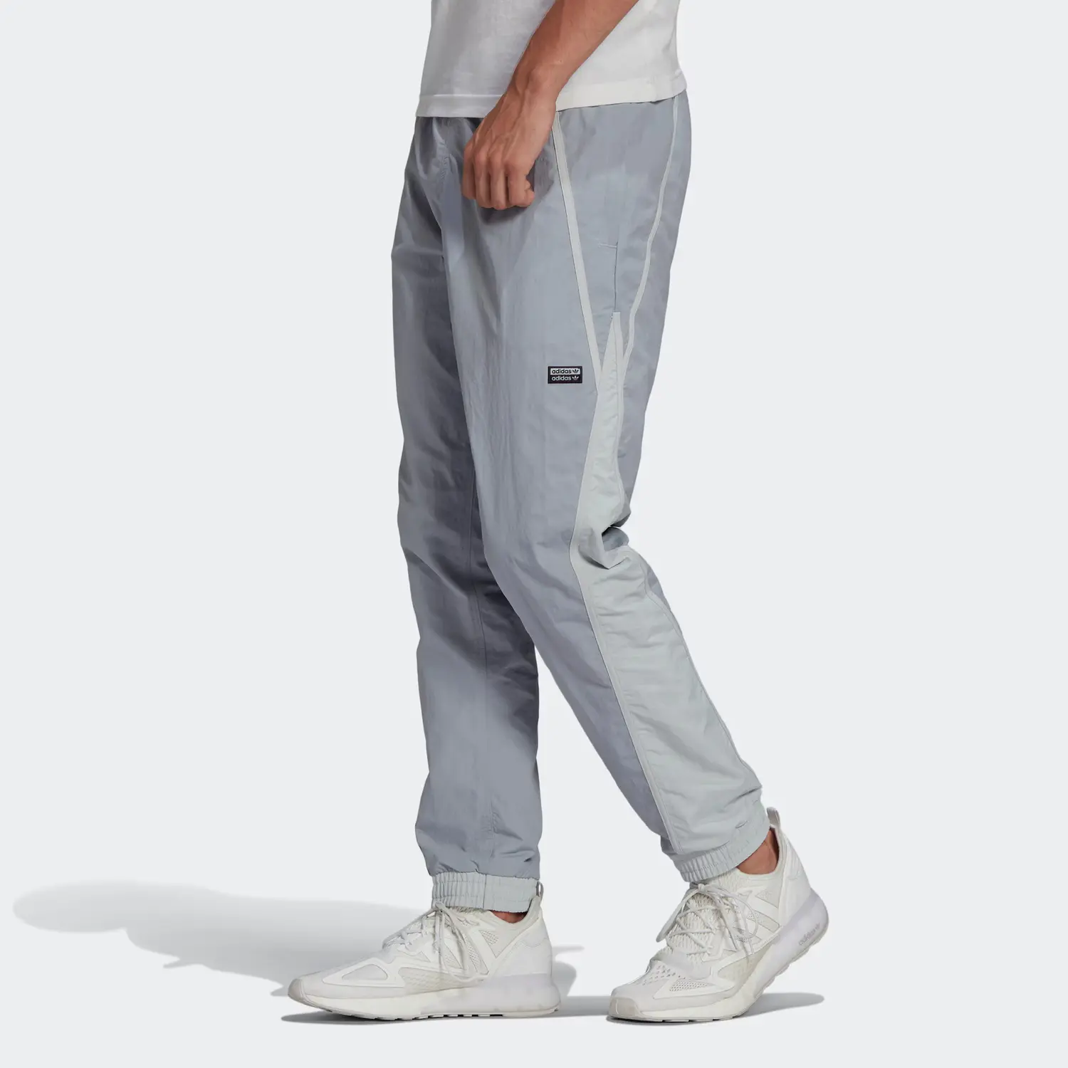 Повседневные брюки мужские Adidas Originals, серебристо-серый/синий — фото 4