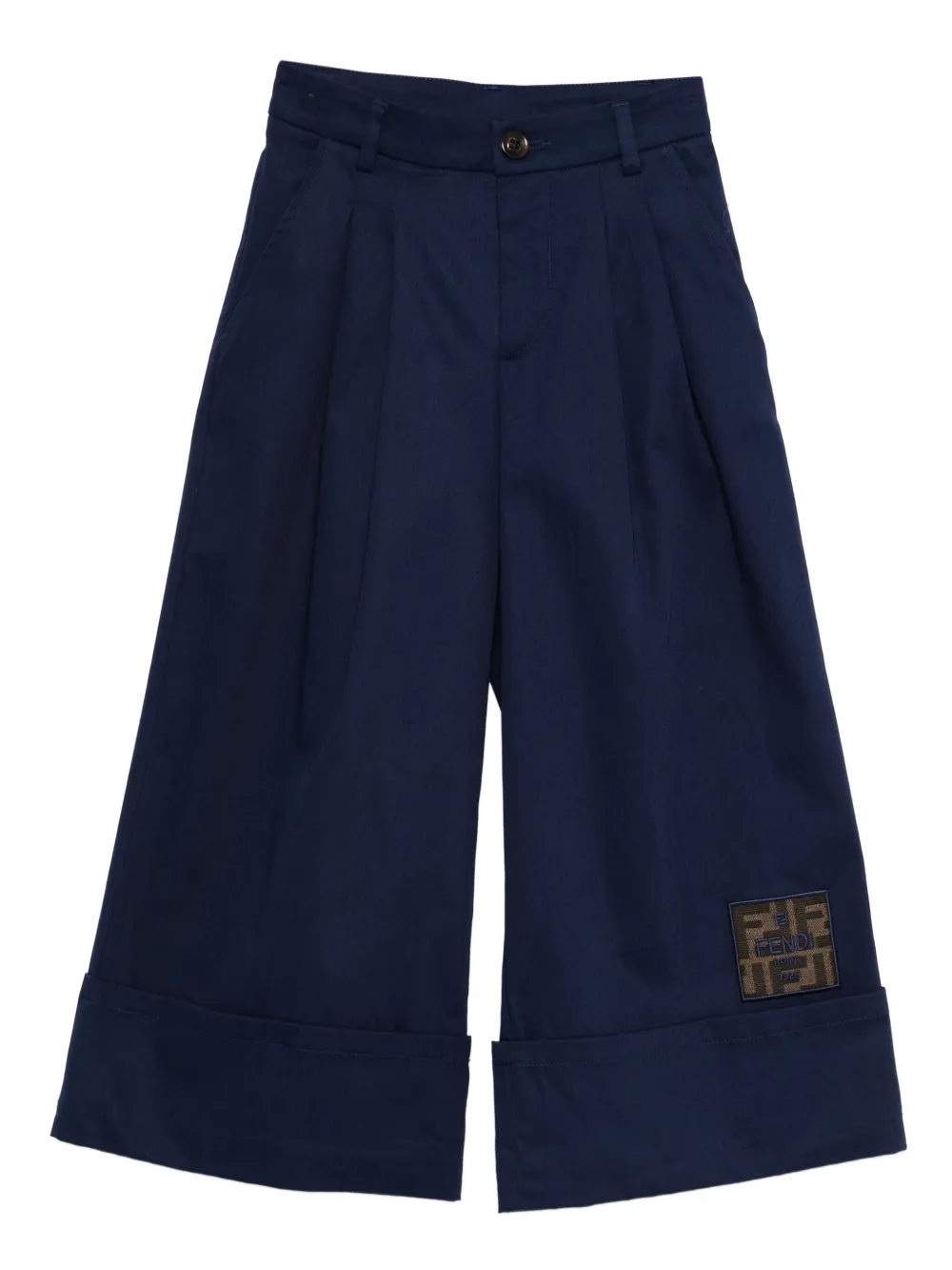 

Брюки с манжетами и складками FENDI KIDS, синий