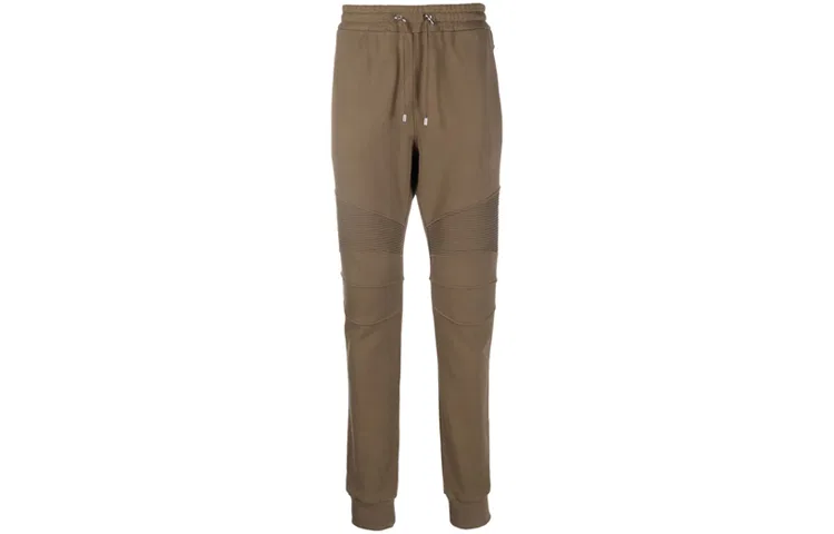 Тренировочные штаны на завязках, slim fit BALMAIN, Umber