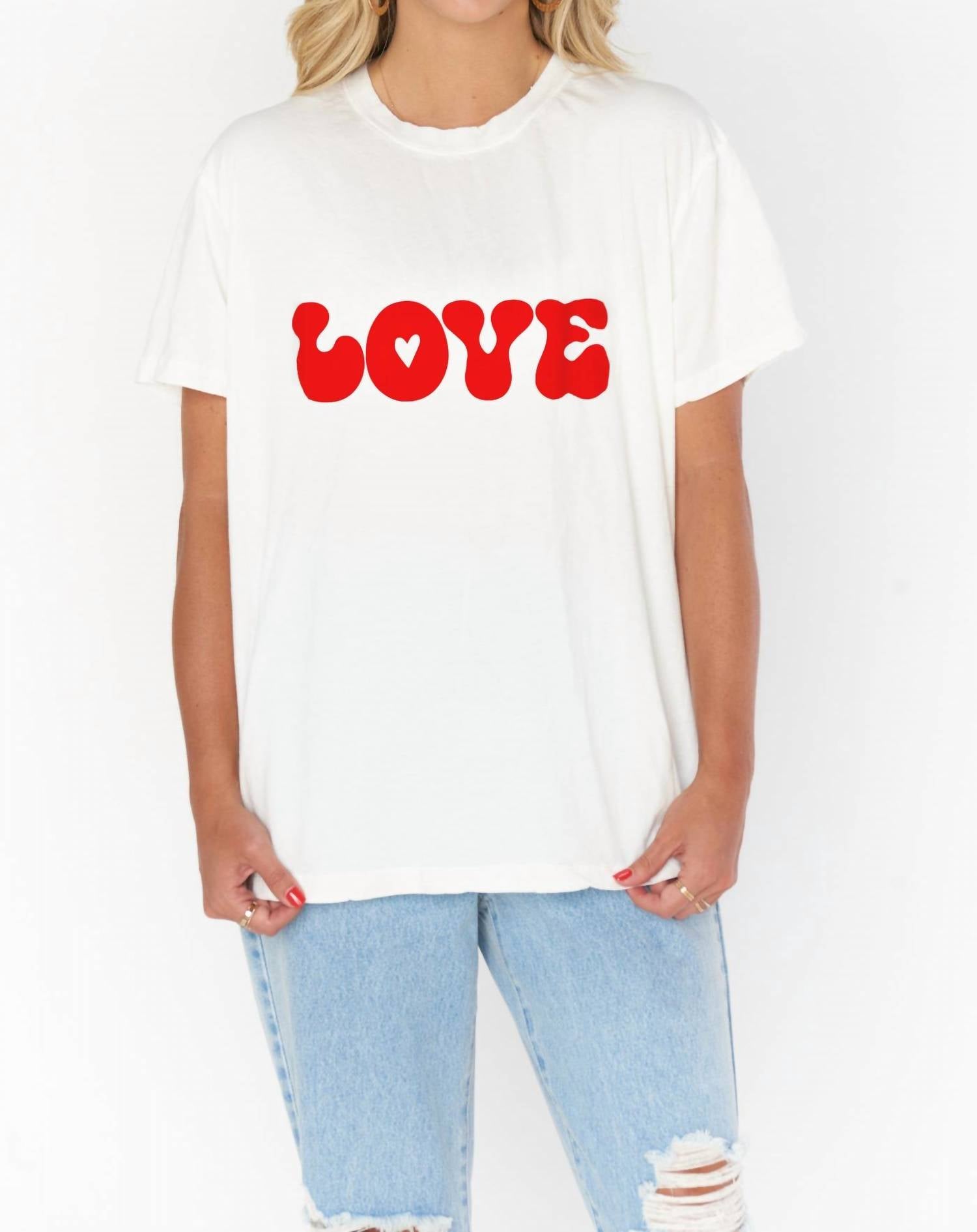 

Футболка с рисунком Love в белом цвете Show Me Your Mumu
