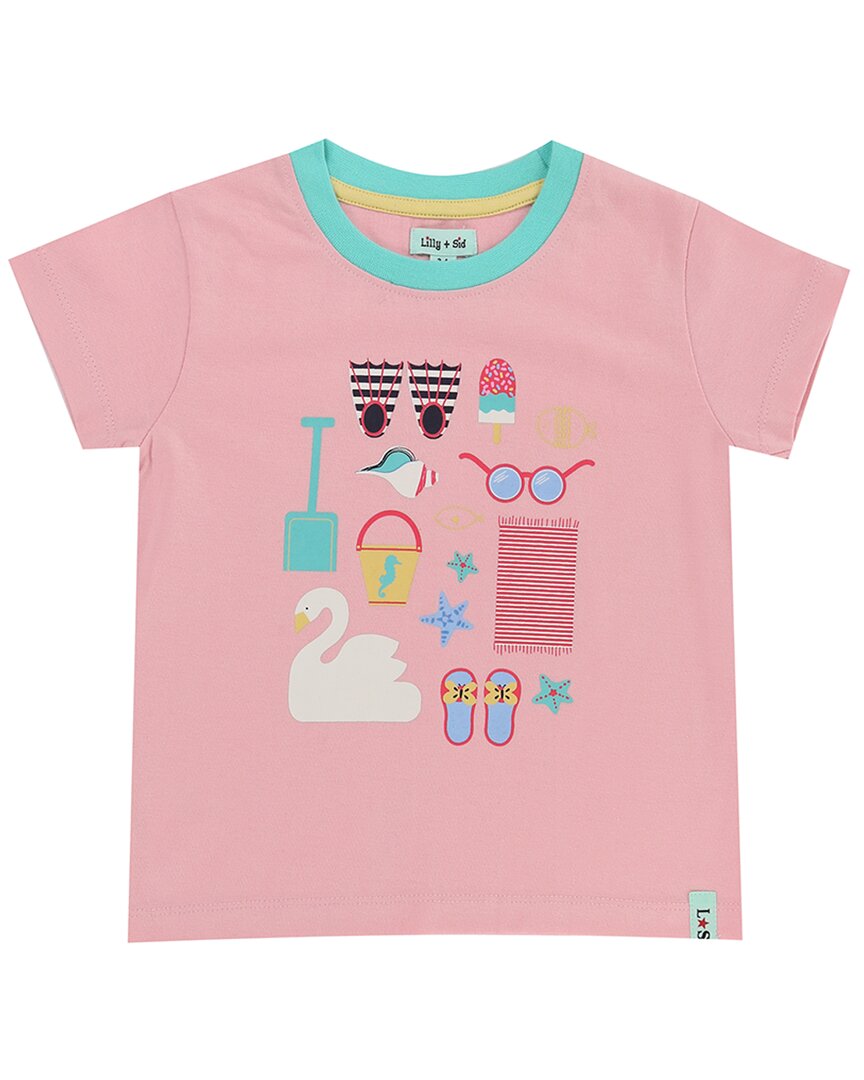 

Лилли и Сид Комплект для пляжа Футболка Lilly and Sid, розовый