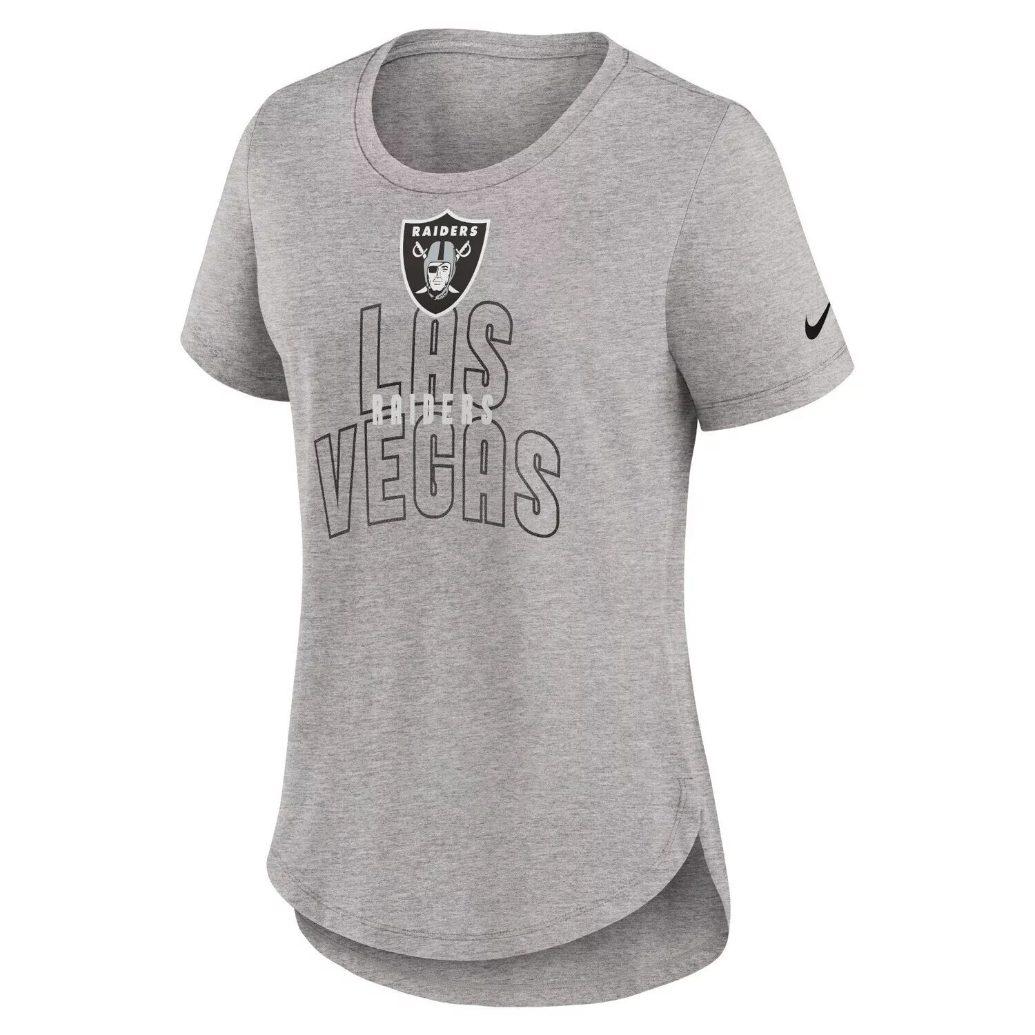 Женская футболка Nike Heather Grey Las Vegas Raiders Fashion Tri-Blend Nike — фото 2