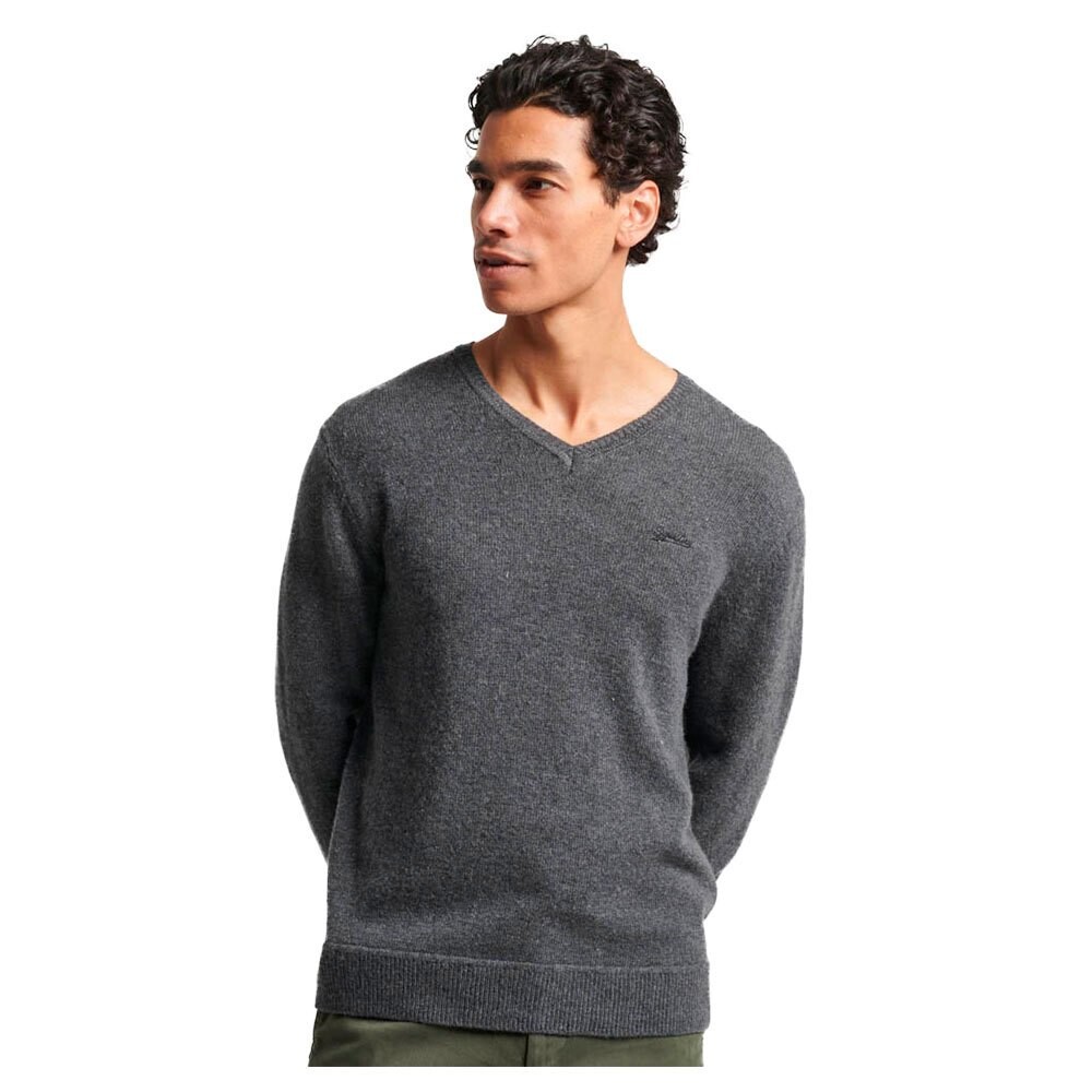 

Футболка Superdry Essential Embroidered Knit, серый
