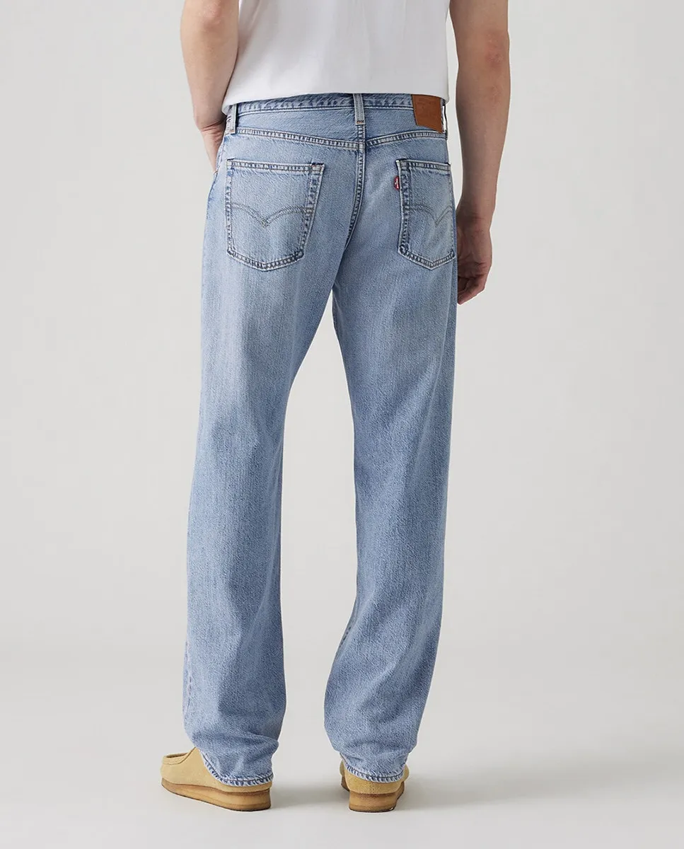 Мужские свободные прямые джинсы 555 с льняным оттенком Levi's, голубой — фото 3