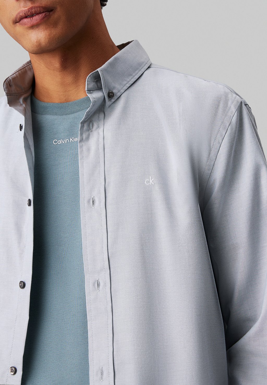 Рубашка OXFORD REGULAR Calvin Klein, светло-голубой — фото 4