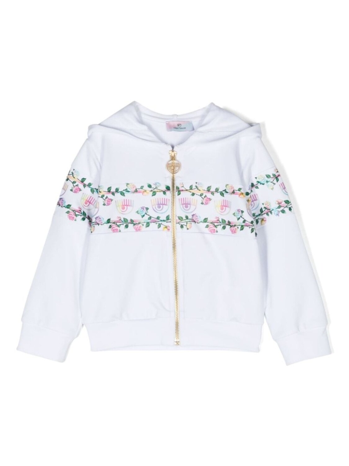 

Chiara Ferragni куртка с капюшоном и логотипом Eyelike, белый
