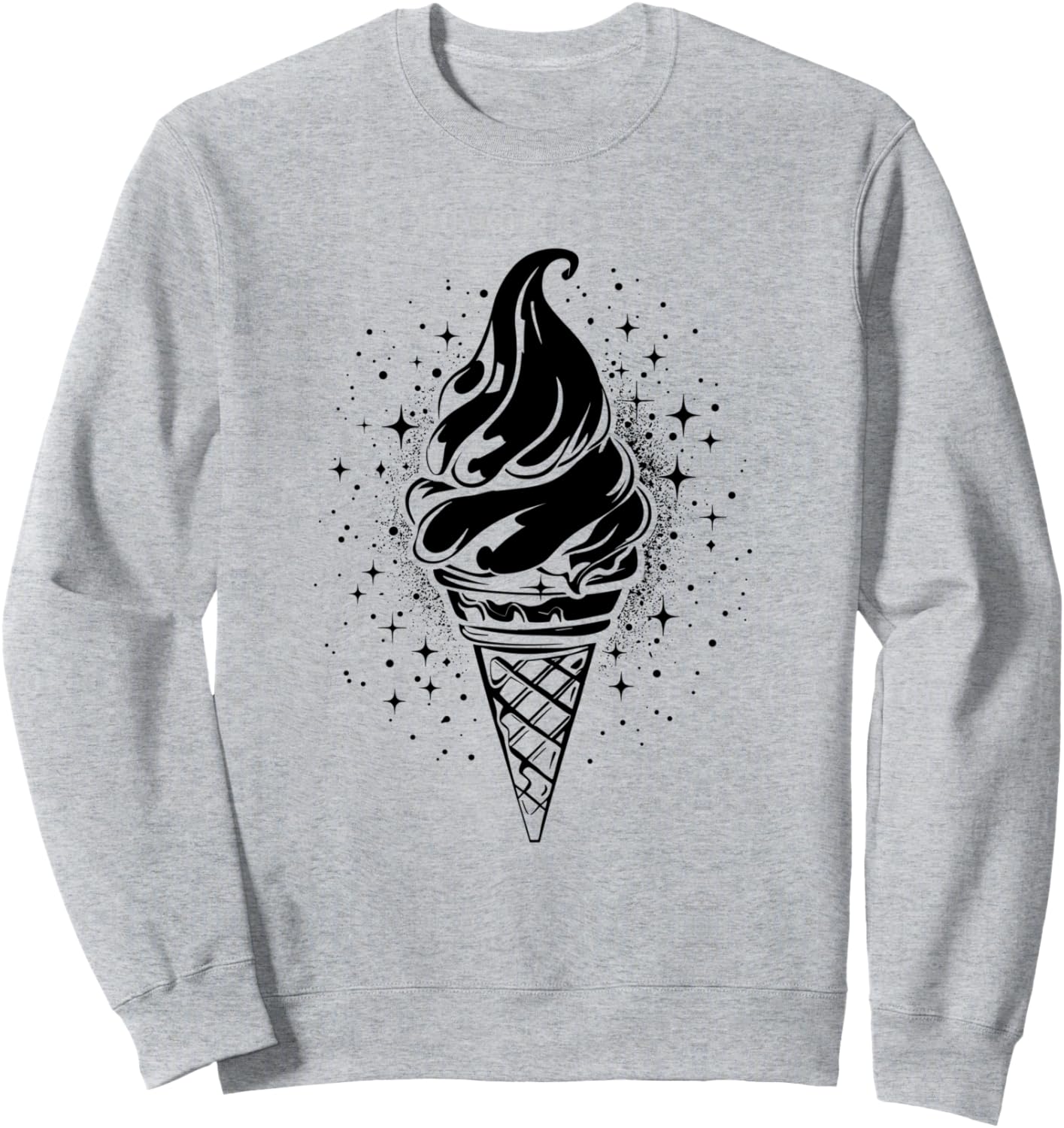 

Толстовка с принтом в виде рожка мороженого и сорбета Funny Gelato T-Shirts And Giveaways, серый