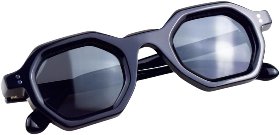 

Ретро-очки с квадратными поляризованными линзами из ацетата в винтажном стиле, с пружинными шарнирами, оправы для солнцезащитных очков, унисекс, для мужчин и женщин BETSION, Black