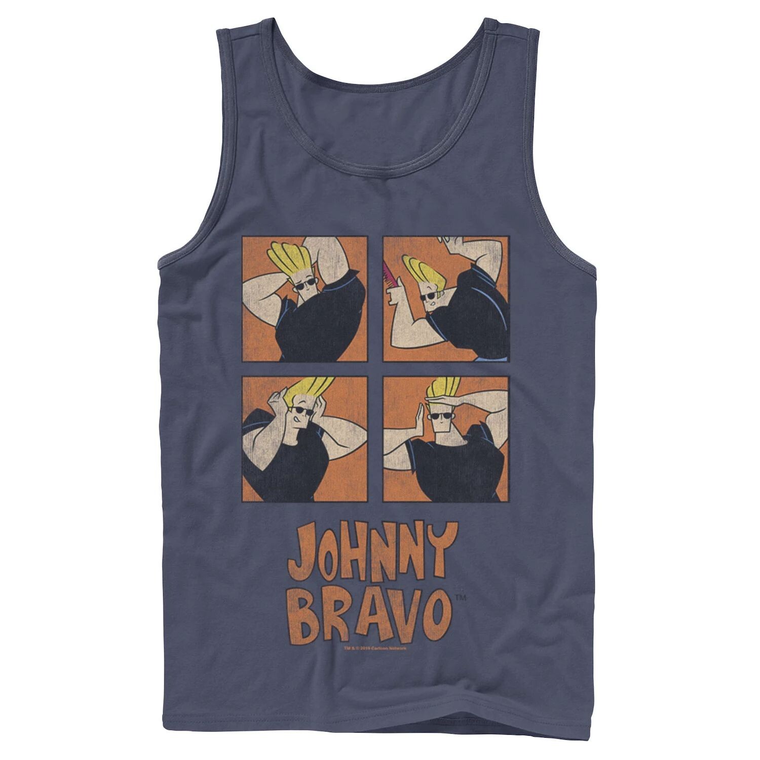Мужская майка с прической Cartoon Network Johnny Bravo Box Up Licensed Character