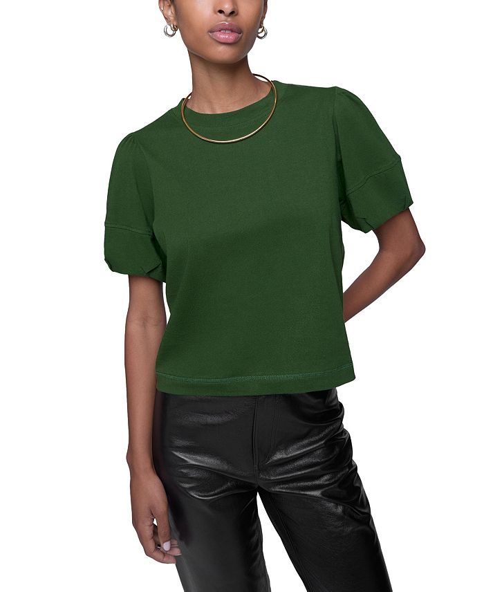 

Футболка Val с рукавами-фонариками Rebecca Minkoff, зеленый