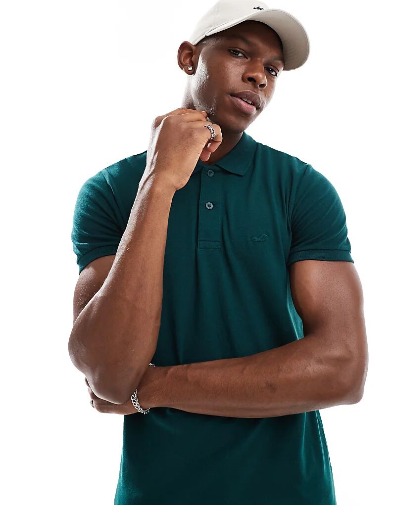 

Поло с короткими рукавами icon цвета сосны Hollister
