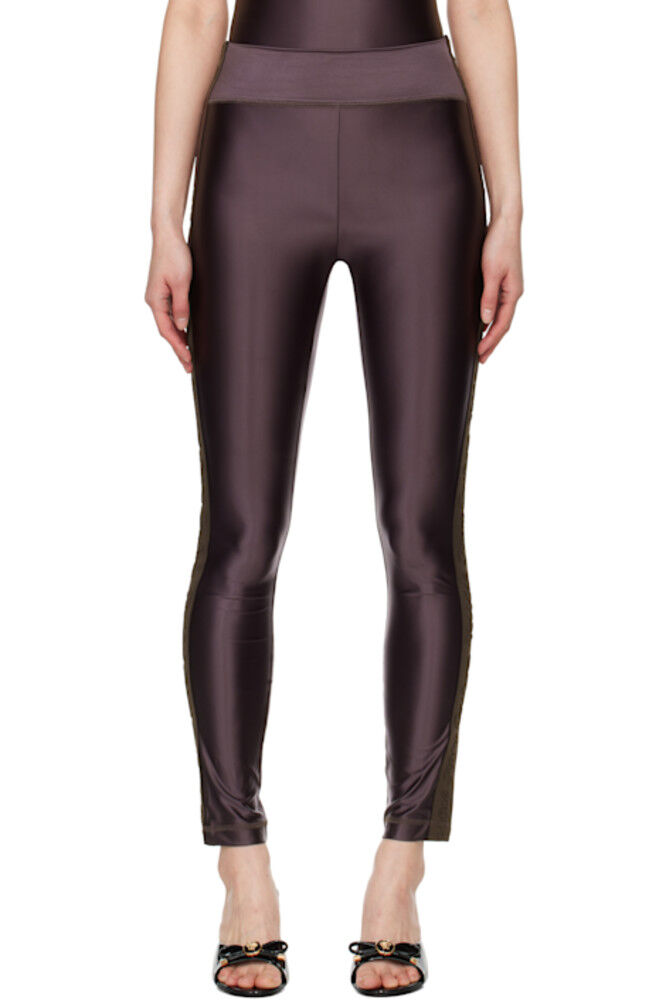 

Леггинсы с логотипом коричневого цвета Versace Jeans Couture