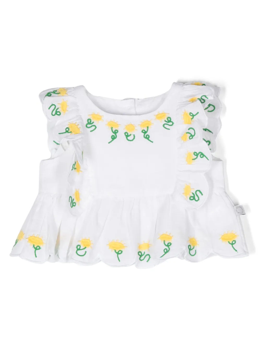 

Платье с цветочной вышивкой Stella McCartney Kids, белый