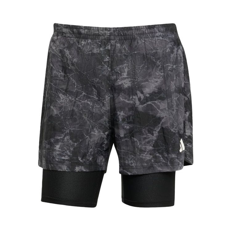 

Шорты Adidas Own The Run Spray Dye 2-In-1 Short 'Grey Four/Black'