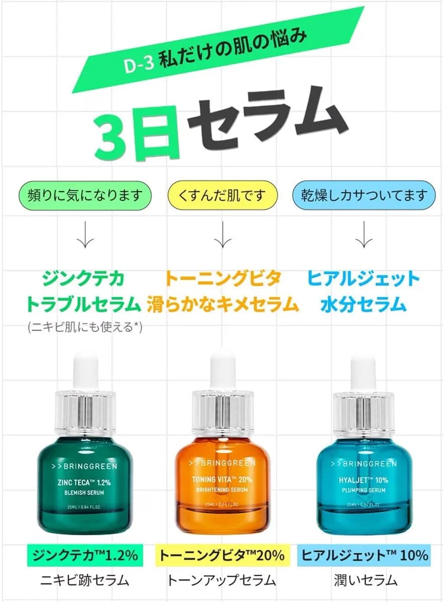 Сыворотка Enc Japan — Осветляющая BRING GREEN Brightening Serum, 1 мл — фото 2