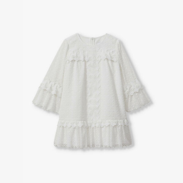 

Платье кружевное с длинными рукавами Zadie 4-9 лет Reiss, белый