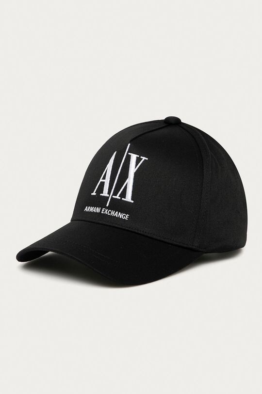 

Хлопковая кепка Armani Exchange, черный