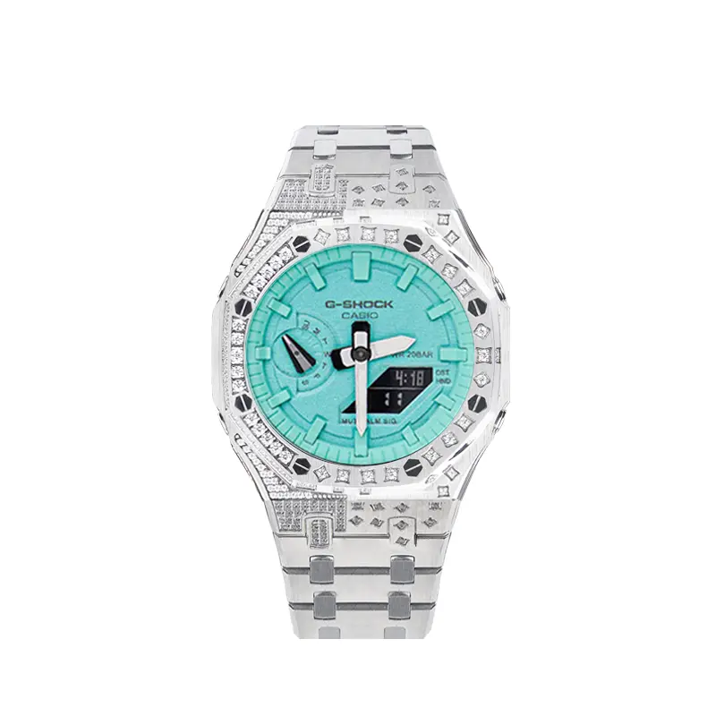 

CASIO Ремешок из нержавеющей стали с кварцевым механизмом Retrofit Series, унисекс, синий циферблат