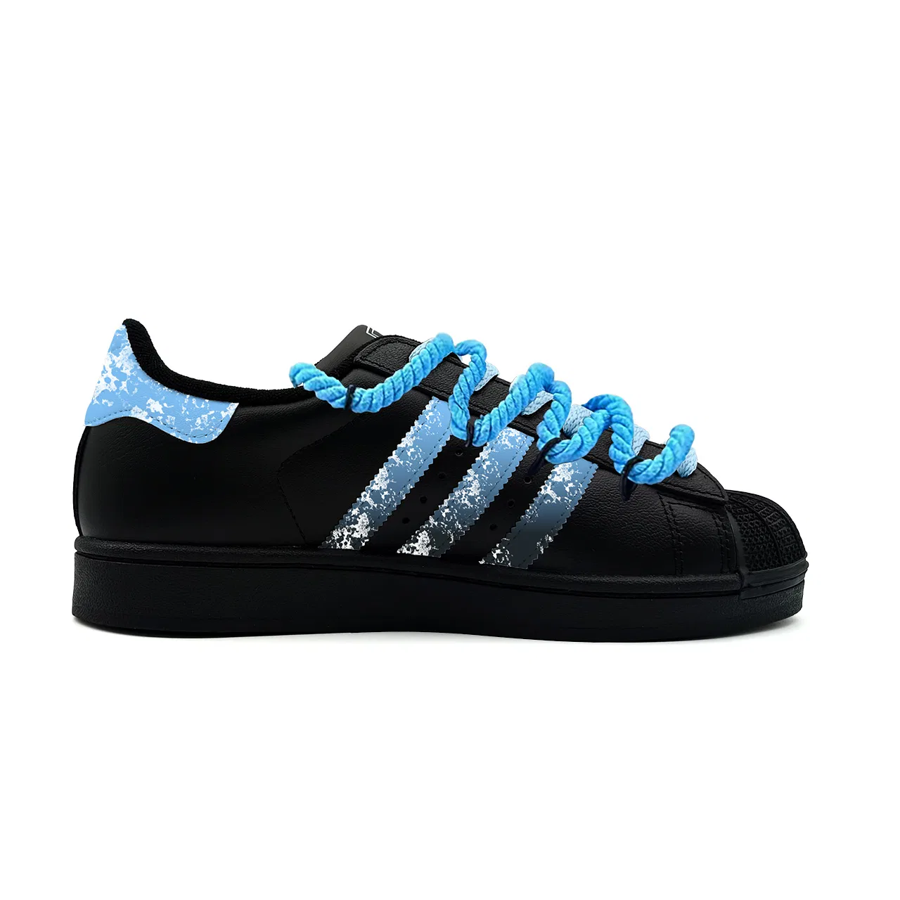 Кроссовки детские Superstar 2 Black Blue Adidas Originals — фото 3