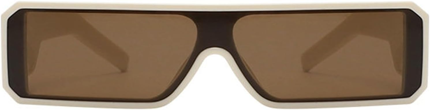 

Солнцезащитные очки Willochra с маленькими заклепками для женщин и мужчин, футуристические солнцезащитные очки-щитки, прямоугольные, с плоской верхней частью, стильные миниатюрные очки F27, Tea