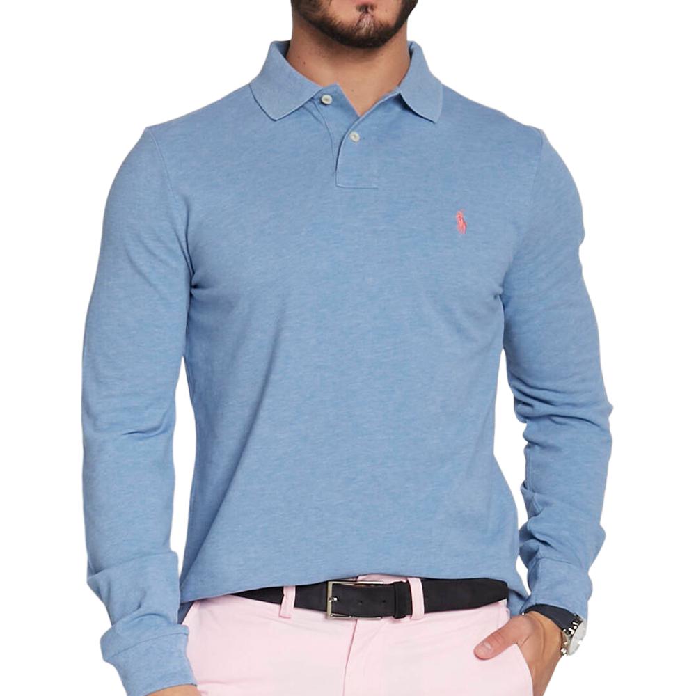 Polo Ralph Lauren Футболка-поло мужская, светло-голубая — фото 4