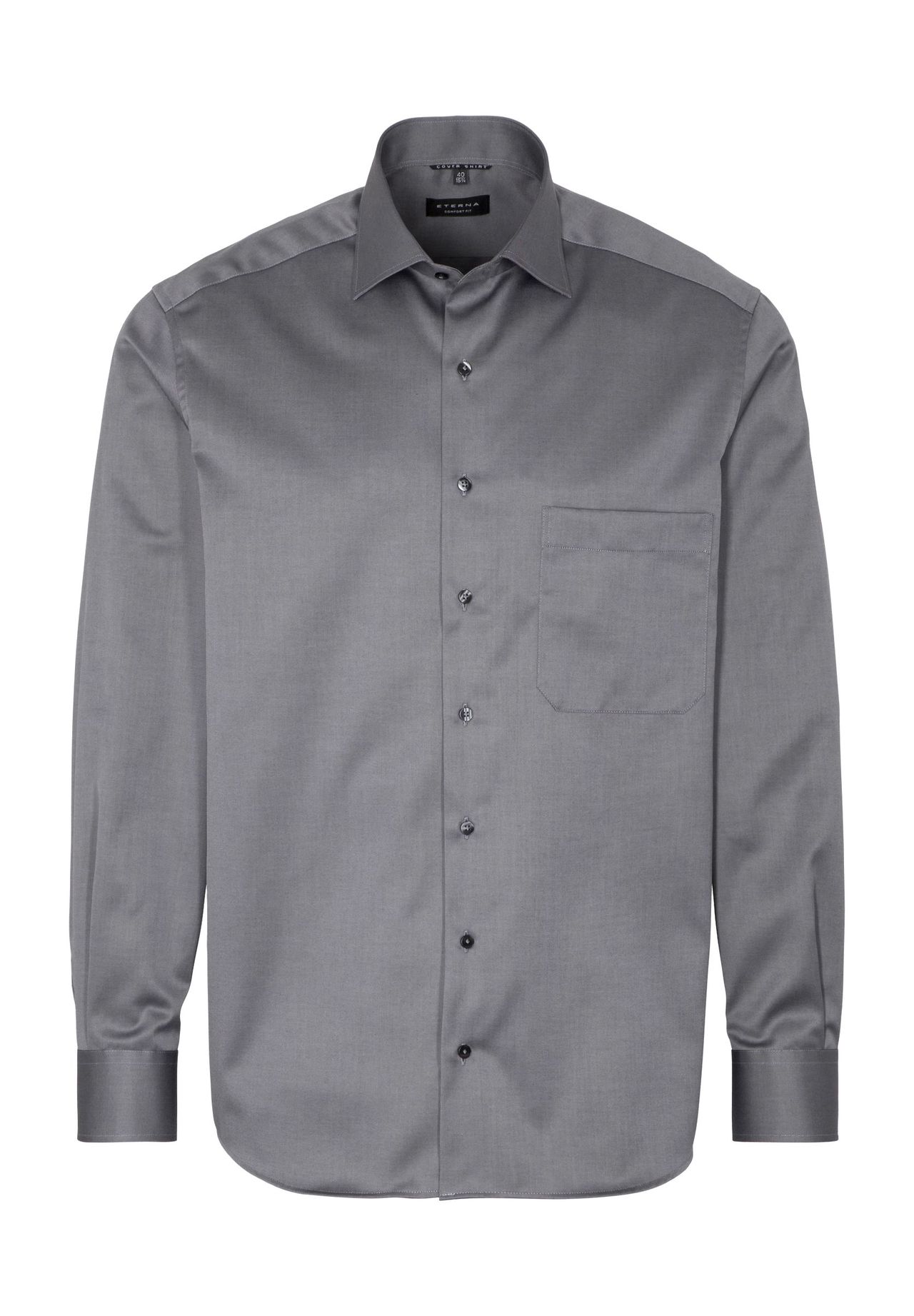

Рубашка Cover Shirt Деловая рубашка, комфортного кроя, непрозрачная, мужская ETERNA, цвет 35 Silber