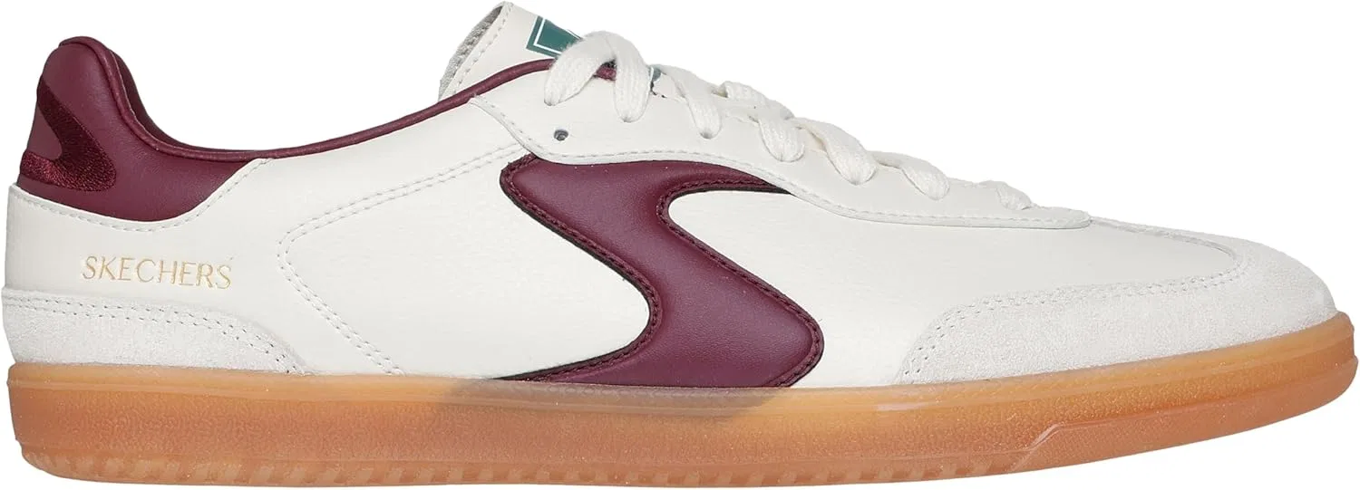 Мужские кроссовки Skechers Hotshot Pyke, Natural Duraleather Suede Burgundy Trim — фото 3