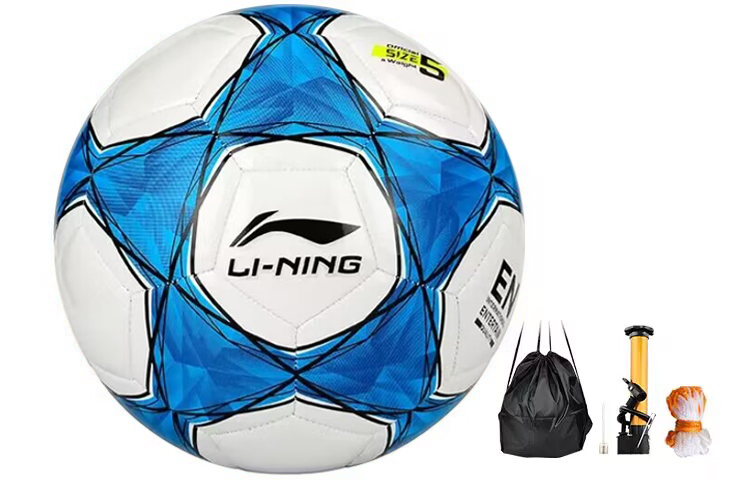 

LINING Футбольный мяч размер 5 TPU с машинной строчкой unisex белый, blue