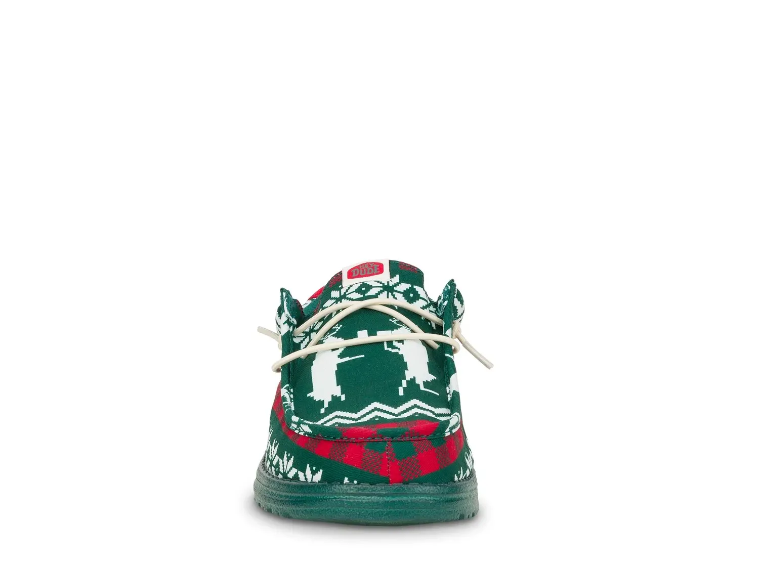 Кроссовки HEYDUDE Wally Holiday Cheers Slip-On — мужские, темно-зеленые — фото 2