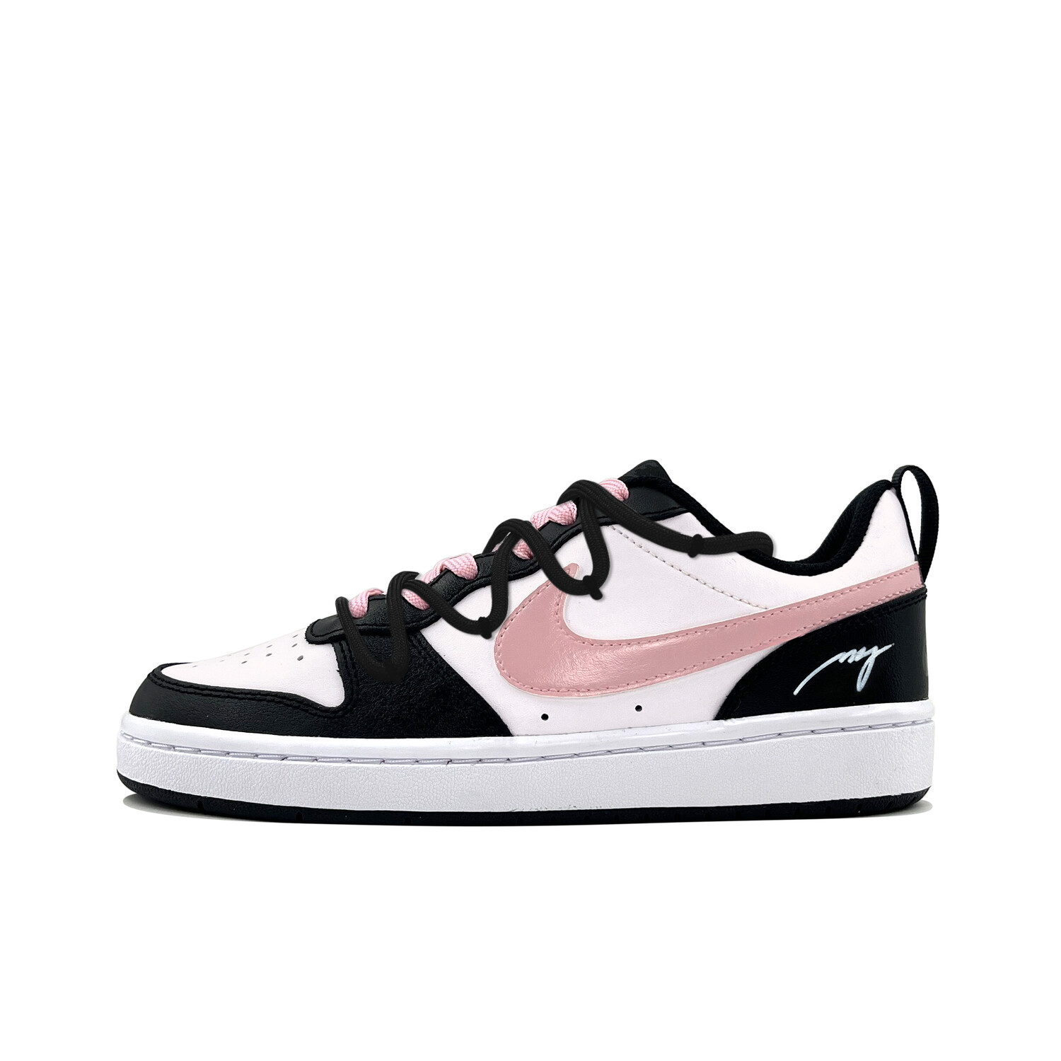 

Кроссовки Nike Court Borough 2 Skateboarding Shoes Women's Low-top White/black/pink, цвет Little Devil Powder