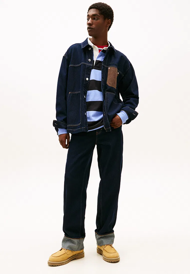 Джинсовая куртка, свободный крой, Tommy Jeans Tommy Hilfiger, синий — фото 4