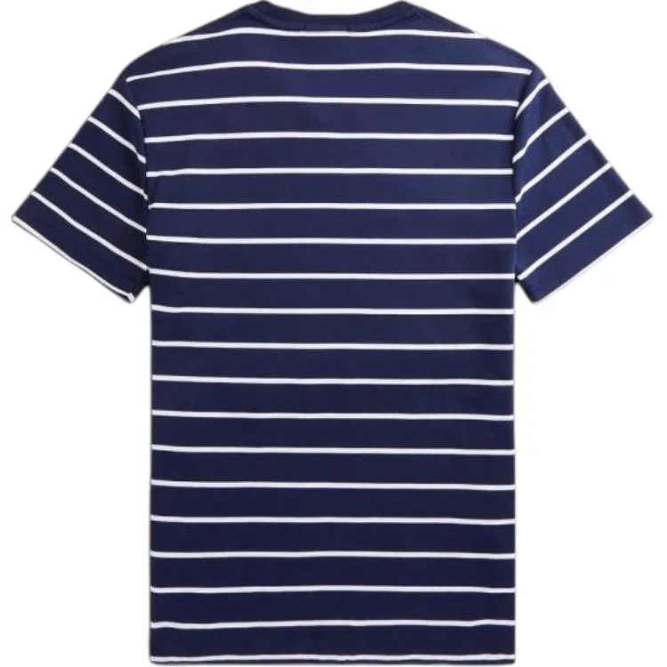 Футболка Polo Ralph Lauren Custom Slim Fit синяя — фото 3